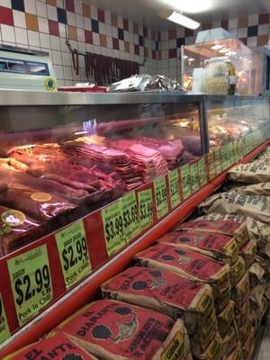 Variety of fresh meats