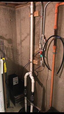 Battery backup pump and sump pump instillation