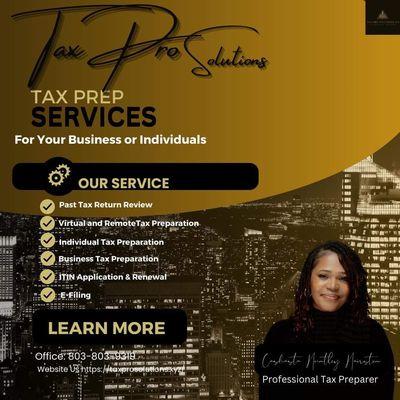 Tax Pro Solutions LLC Business Card