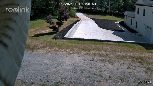 Driveway and retaining wall