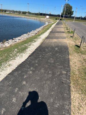 Newly paved trail.