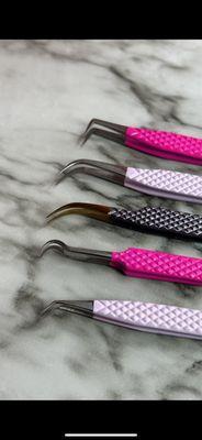 Tweezers for eyelash extensions