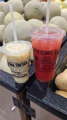 Eggnog (20oz $4.99) & Watermelon (32oz $6.99) Agua Fresca  01-25-2024