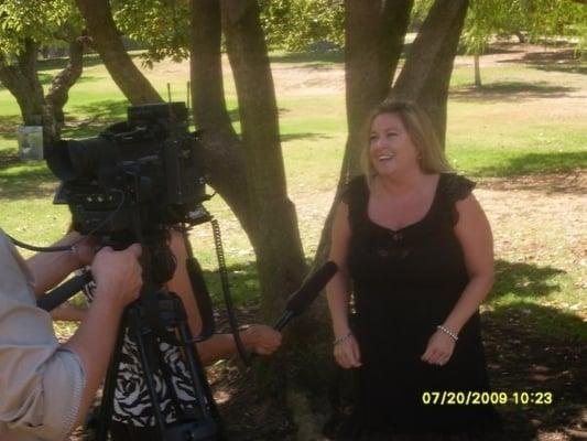 Christina Catalano being interviewed by NBC 7/39 News