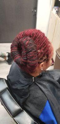 Loc's Interloced and a pinup styled into 2 flat barrel twist- Vstylez