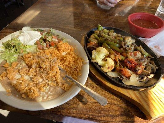 Vegetarian fajitas