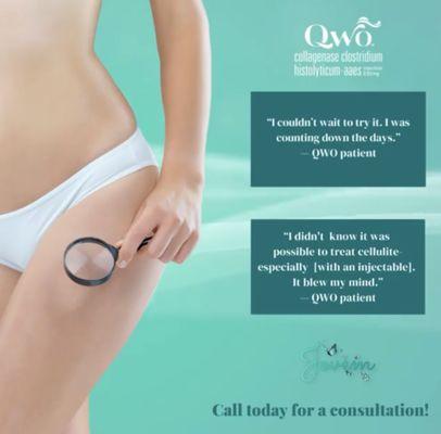 QWO® is here!! an injectable treatment for 
 cellulite
 .
 Call today and book your consultation! - (210)900-
 3945
 #byebyecellulite #qwo