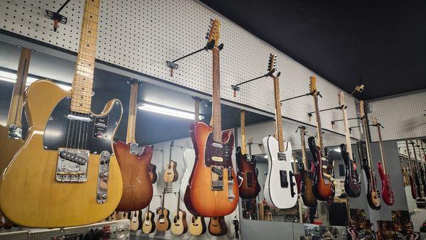 Fender Telecasters and Stratocasters