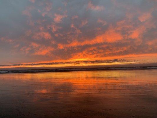 Beaches at sunset nearby