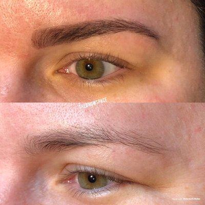 Brow wax + tint service.