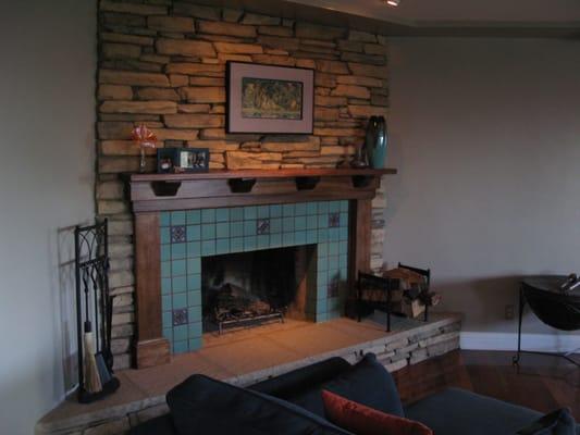 Stone & Tile Fireplace