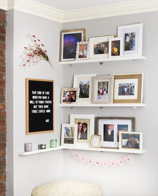 A personal project to transform a small corner to a wonderful, fun, family photo accent wall.