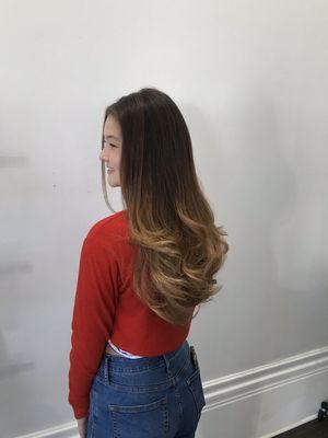 Blended balayage for zero upkeep!