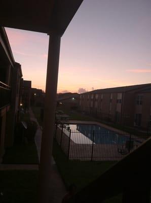 A beautiful insight sunrise in 625 Countryside Village Apartment.