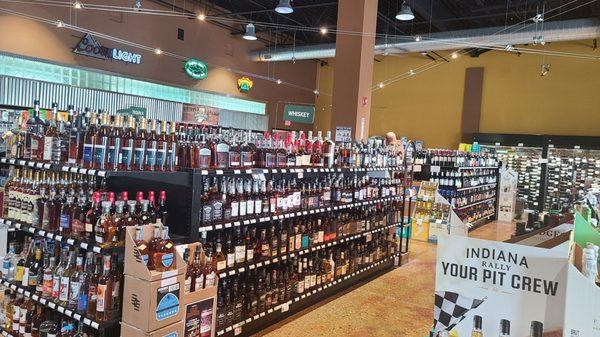 Large selection of liquor and beer