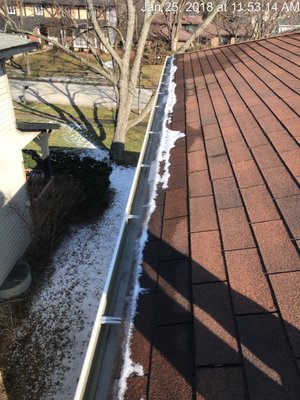 Residential gutter cleaning