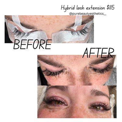 Hybrid lash extensions