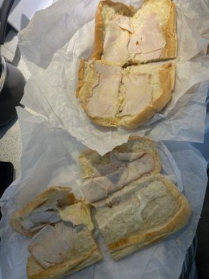 I ordered three Turkey sandwiches and they all came without lettuce and tomatoes.