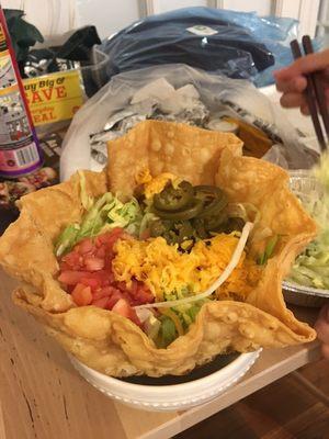 Veggie tostada salad