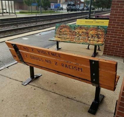 Love the benches at the station