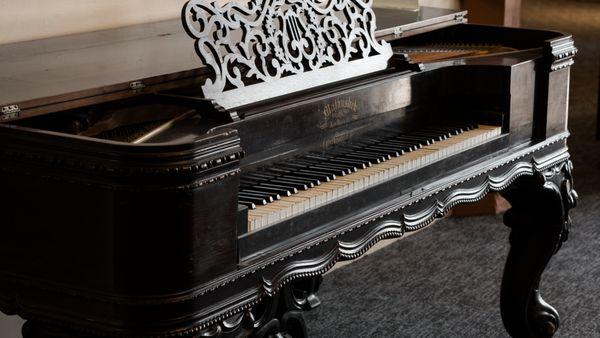 Mathushek Orchestral Square piano on display at Museum of World Treasures in Wichita, KS