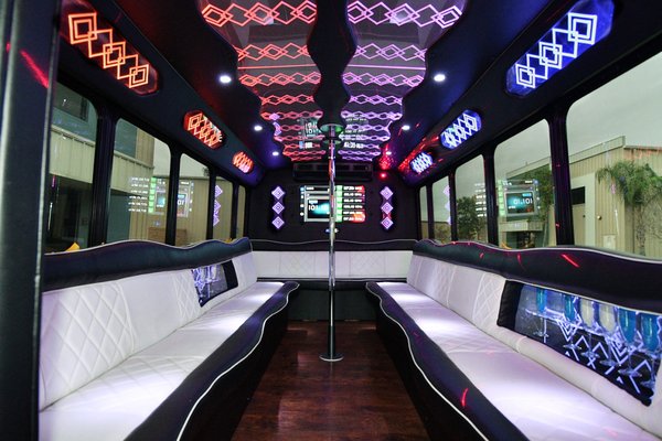 Limo bus interior