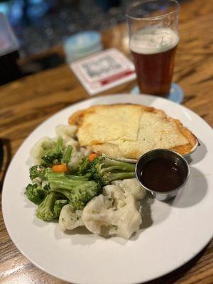 Shepherds pie with mixed veggies and an ESB.