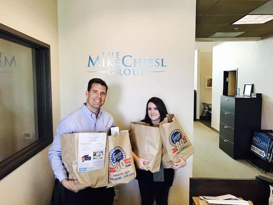 Thanksgiving food drive for Got Your Back San Diego, 2016