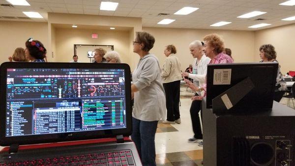 DJ event at health and wellness center.