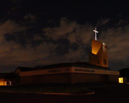 Atlantic Shores Baptist Church at night - Corner of Kempsville Rd and Centerville Turnpike in Virginia Beach, VA