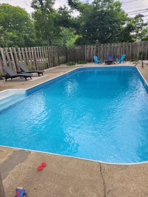 One of my weekly maintained pools, never have to worry about if it will be cloudy. And will always be cleaned to a T.