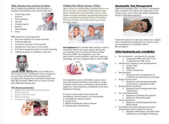 TMJ, Facial Pain and Sleep Apnea treatments