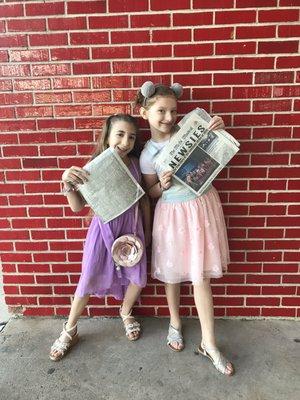 Lilly & Abi at NEWSIES musical!