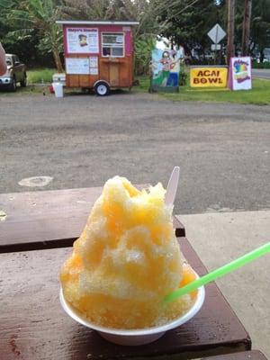 Shave Ice, with mango and passion fruit flavors!