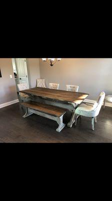 tressle table custom build by our builders