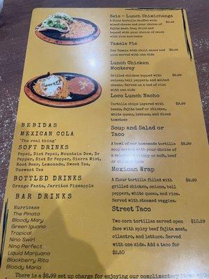 Menu front