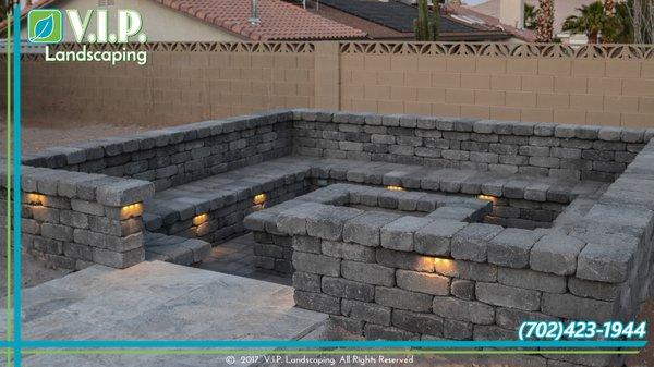 Sunken Fire Pit Installation