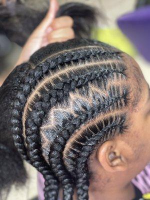 Stitch cornrow braids