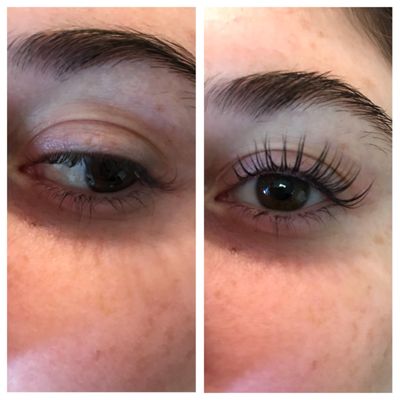 Lash lift on these long lashes!!