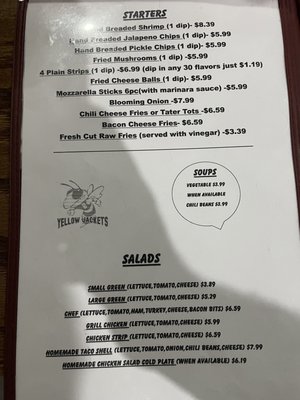 New Menu