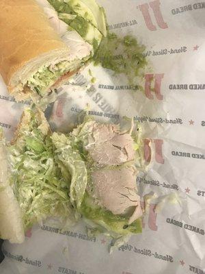 Beach Sub...Supposed to be Turkey and Avocado. First and last time at Jimmy John's. The combo was over $13.