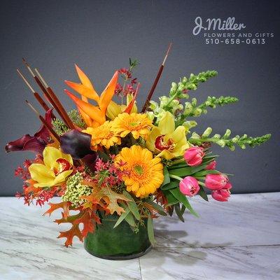 Bright fall arrangement