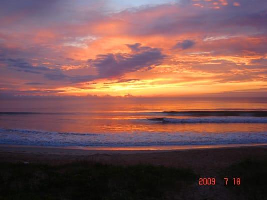 sunrise from deck