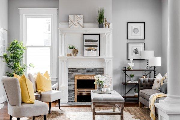 Home Staged Living Room Vignette