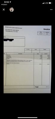 The invoice we received.