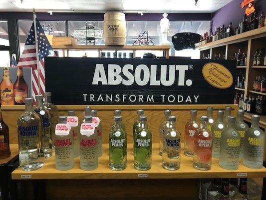 FVL has all the ABSOLUT flavors, too!!