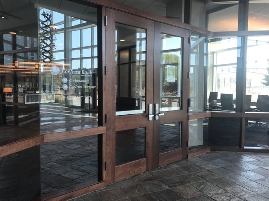 Front door of Cherapa Place CorTrust Bank in Sioux Falls, SD.