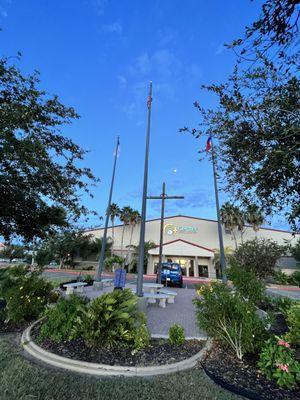 Patricia Richardson Memorial Prayer garden view.