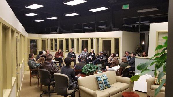 Typical turnout for my monthly networking events.  Not too many people and not too few.