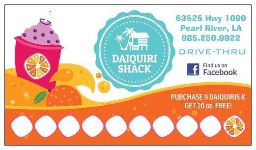 Don't forget to get a punch card and earn free daiquiris!!